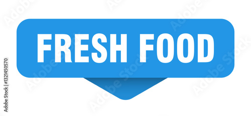 fresh food sticker. fresh food sign on transparent background