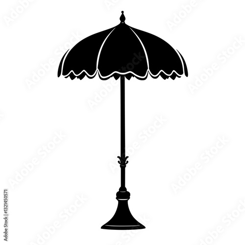 Eclectic Umbrella stand, vectorized furniture, furniture piece