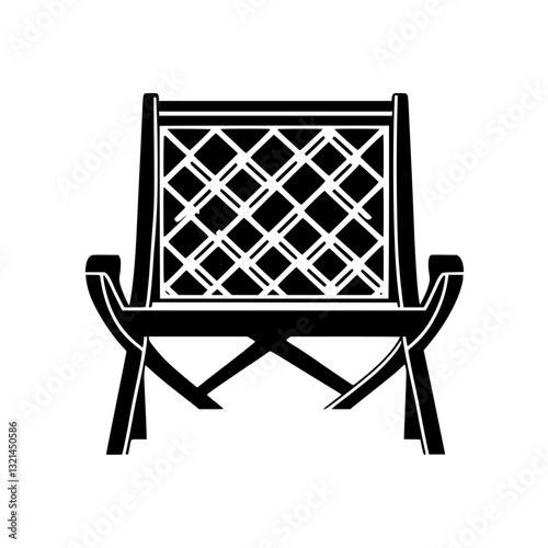 Mediterranean Accent chair, vectorized furniture, furniture piece