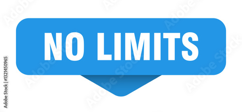no limits sticker. no limits sign on transparent background