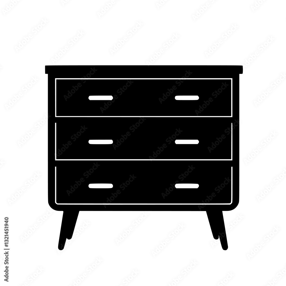 Modern Dresser, vectorized furniture, furniture piece Modern Dresser, vectorized furniture, furniture piece