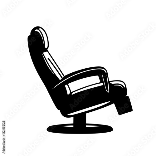 Modern Recliner, vectorized furniture, furniture piece