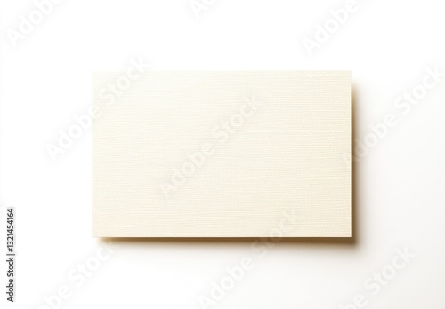 Blank cream-colored rectangular paper sheet
