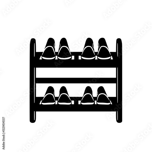 Tuscan Shoe rack, vectorized furniture, furniture piece