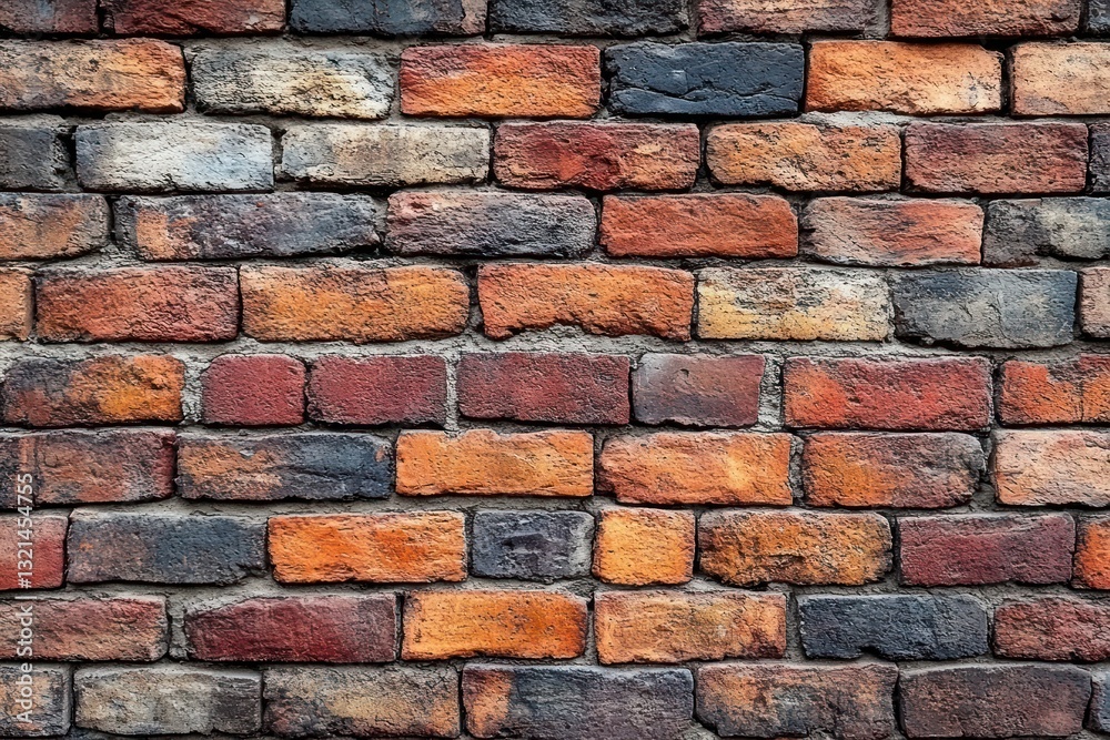 Weathered Brick Wall with Rustic Red and Orange Tones Detailed Illustration Vintage Background Weathered Brick Wall with Rustic Red and Orange Tones Detailed Illustration Vintage Background