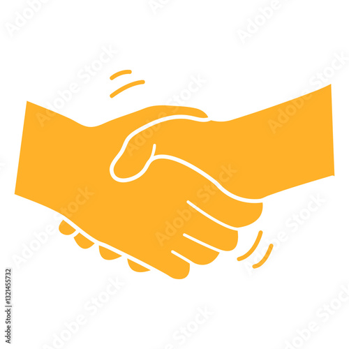 Handshake Deal: A simple, yet powerful illustration of two hands shaking, symbolizing agreement, partnership, and collaboration.