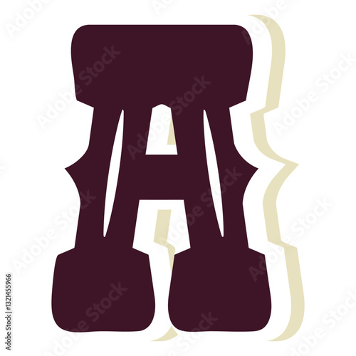 Letter "A" Design: A visually appealing, isolated capital letter "A," presented in a clean, minimalist style with a shadow. The design focuses on typography and graphic design.