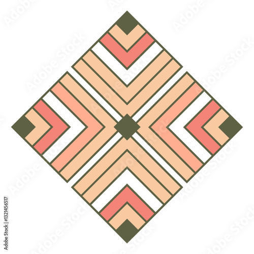 Geometric Harmony: An exquisite geometric pattern, meticulously crafted with intersecting lines and a captivating arrangement of shapes, forming a symmetrical design. 