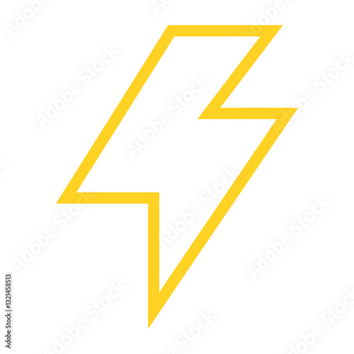Electric Bolt: A simple, modern illustration featuring a striking electric bolt, rendered in a minimalist style to represent energy, speed, and power.