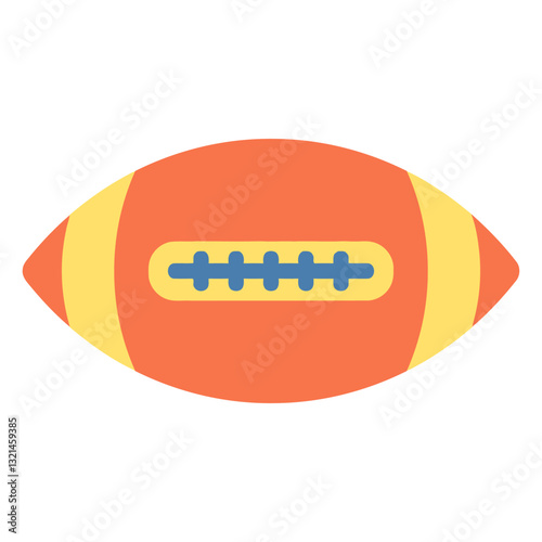 Football in focus: a perfectly rendered american football, a symbol of sport and american past time, lies ready for action.
