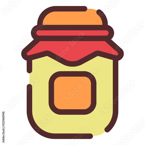 Honey Jar: A neatly drawn image captures a jar filled with delicious honey, offering a sweet taste.