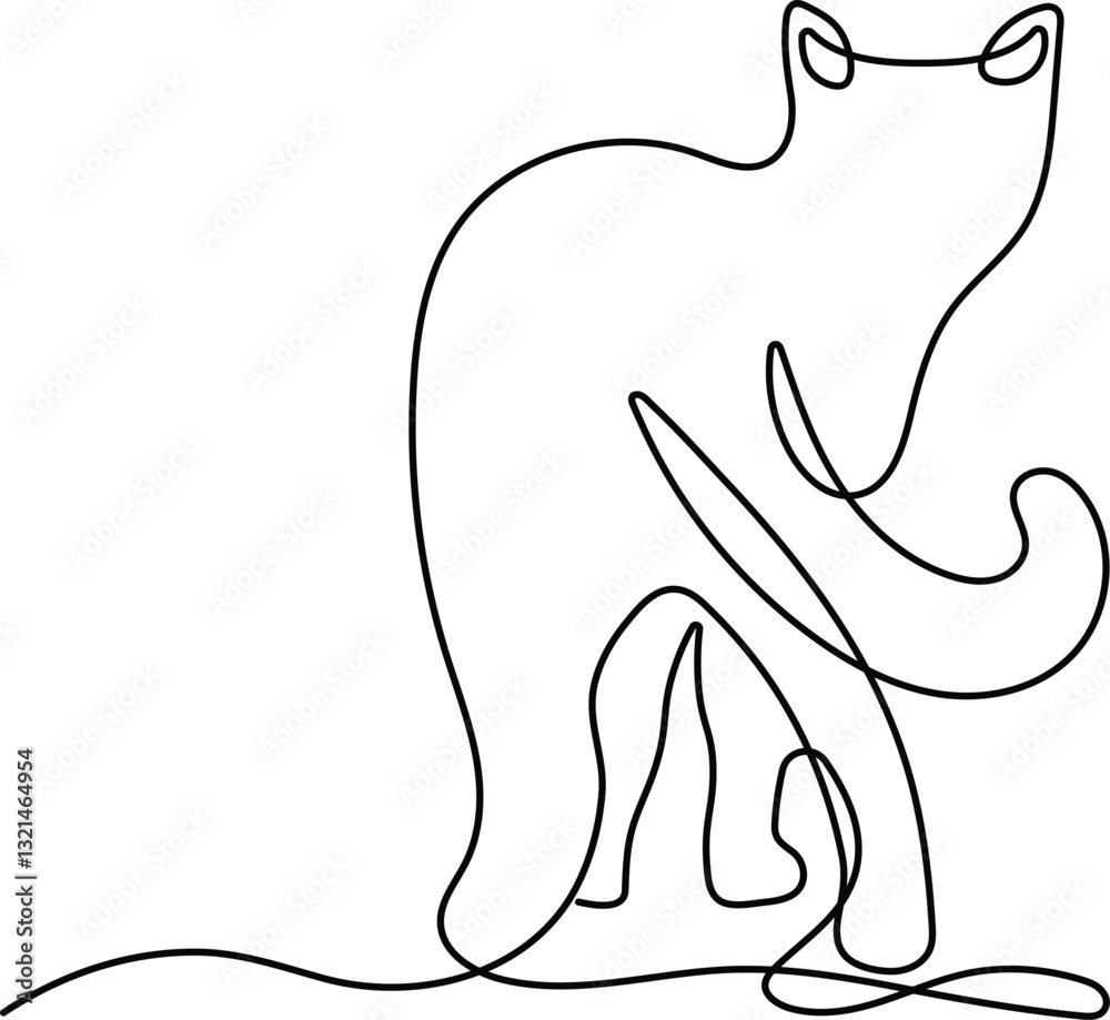 Cat continuous one line drawing. Editable stroke on a white isolated background. Vector illustration Cat continuous one line drawing. Editable stroke on a white isolated background. Vector illustration
