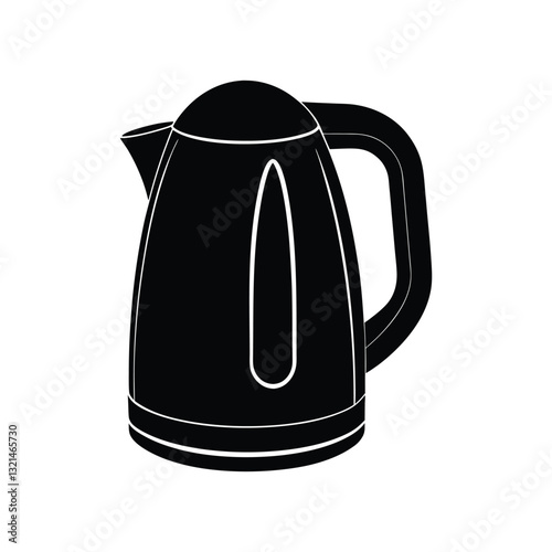 plastic electric kettle vector art illustration