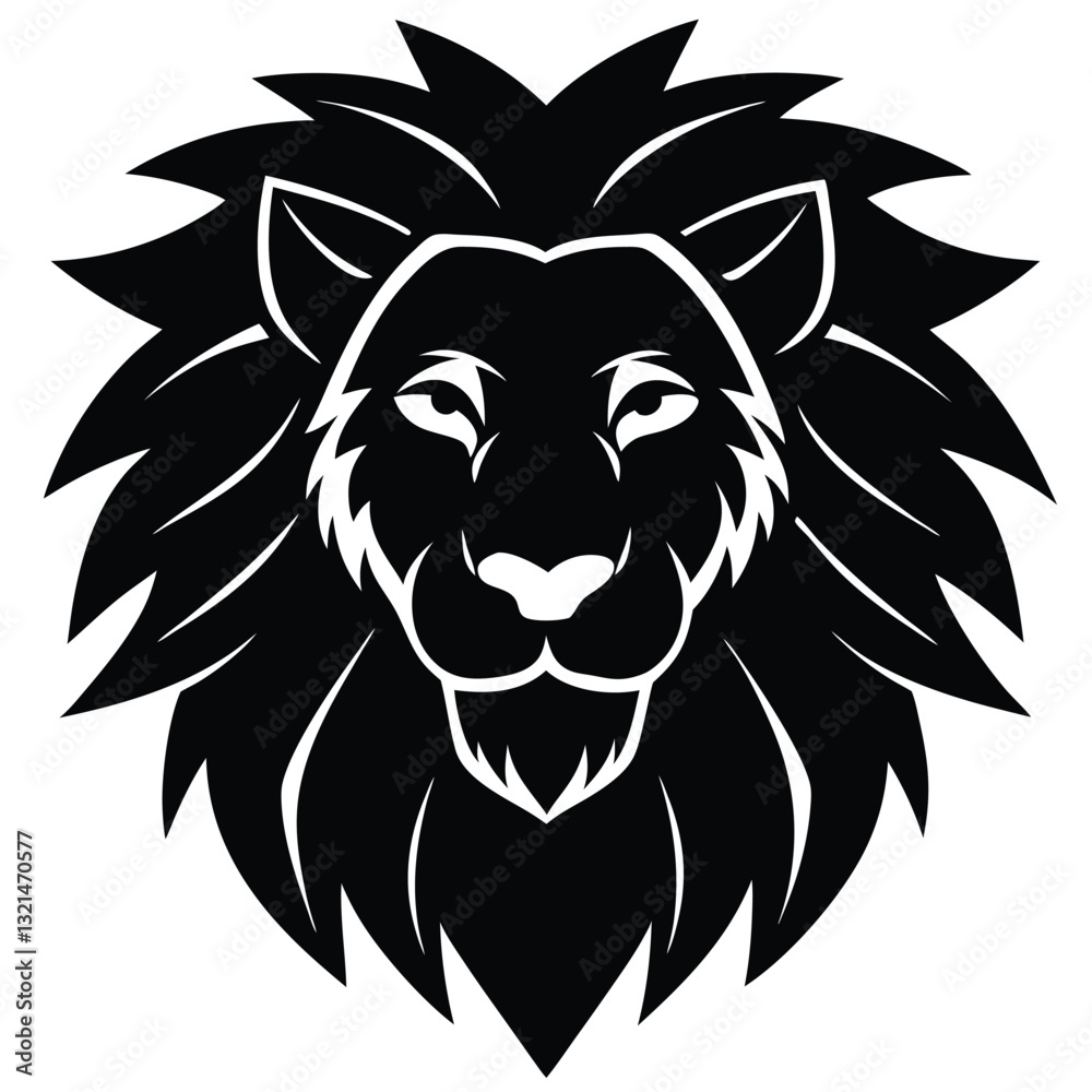 Fototapeta premium lion head vector illustration
