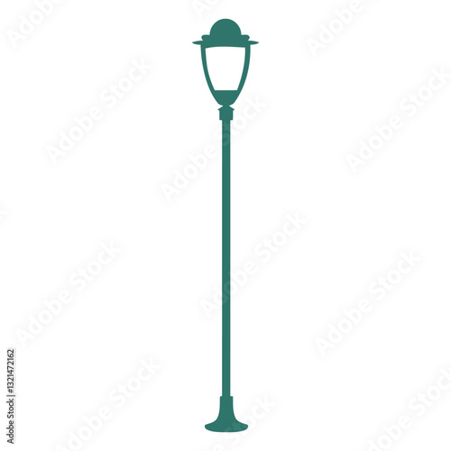 Silhouette of an Elegant Street Lamp: A minimalist silhouette of a classic street lamp, evoking a sense of nostalgia and the timeless charm of urban design.