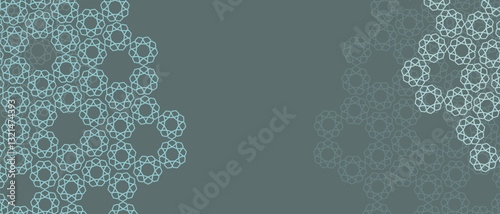 Vector Decorative Oriental Arabic and Islamic Ornamental Banner Design Template. Ramadan Kareem and Happy Eid Islamic Design Element. Multi Uses Creative Signboard Arabic Cultural Ornaments Pattern. 
