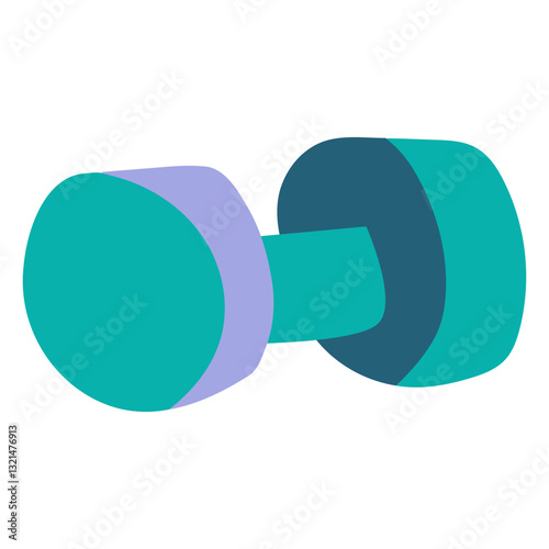 Teal Dumbbell Icon: A vibrant teal dumbbell icon, perfect for fitness and health-related projects, with a simple yet stylish design.