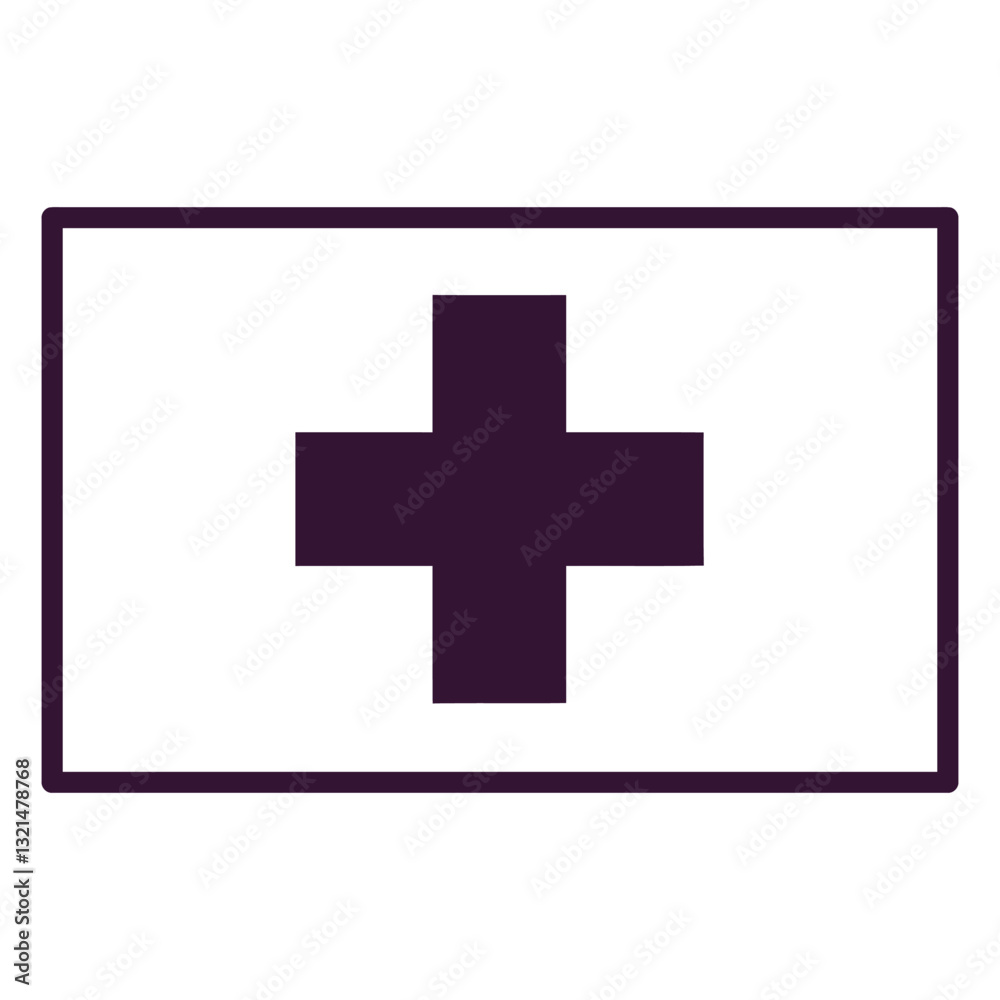 Obraz premium Health Symbol: Clean and bold illustration of a health symbol, a universal emblem of medical care, safety, and well-being.