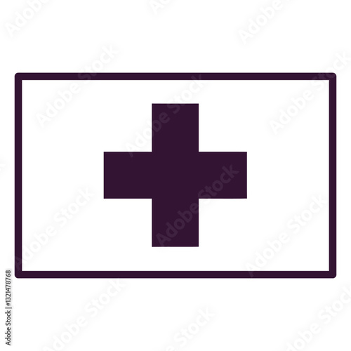 Health Symbol: Clean and bold illustration of a health symbol, a universal emblem of medical care, safety, and well-being.