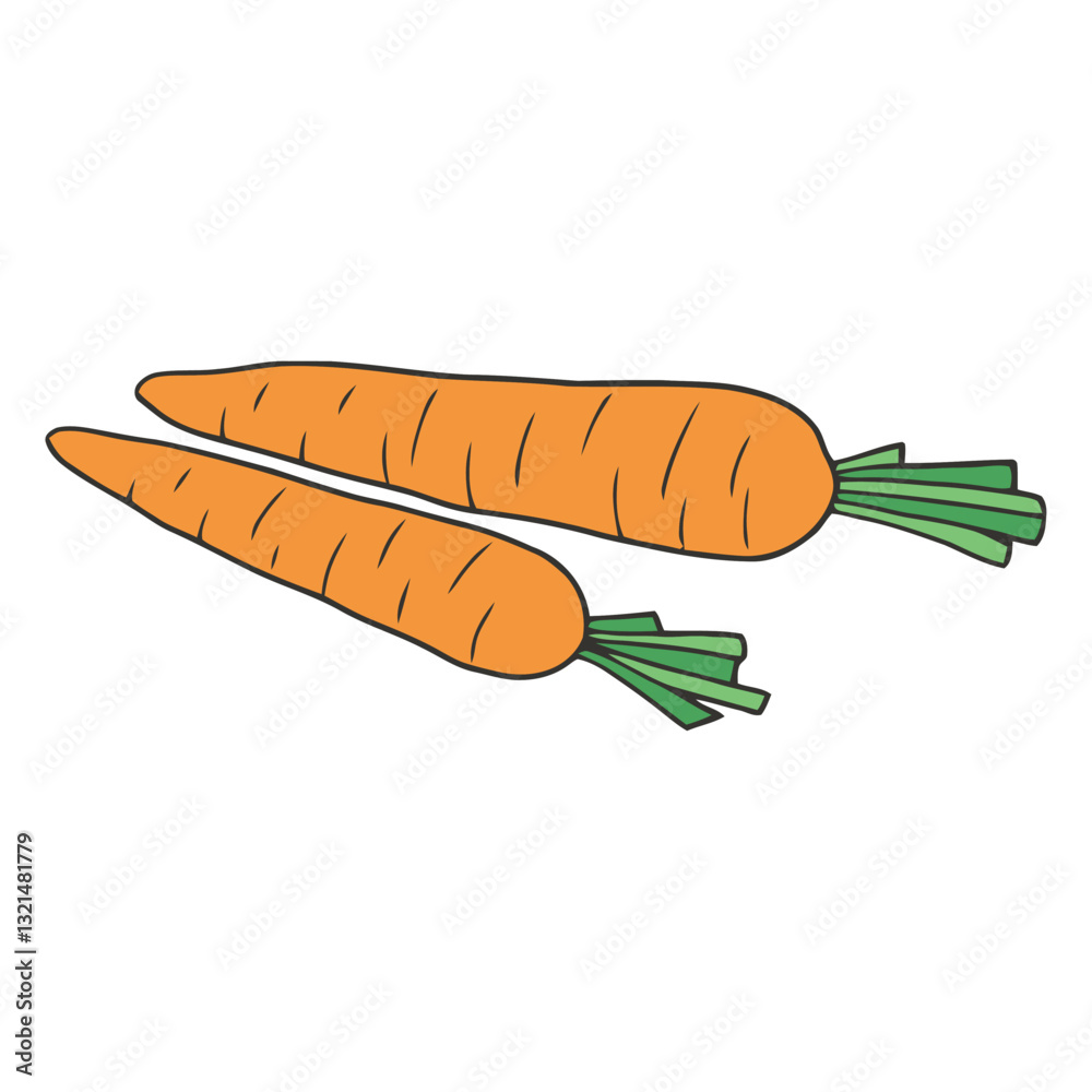  fitness elements carrots color stroke.