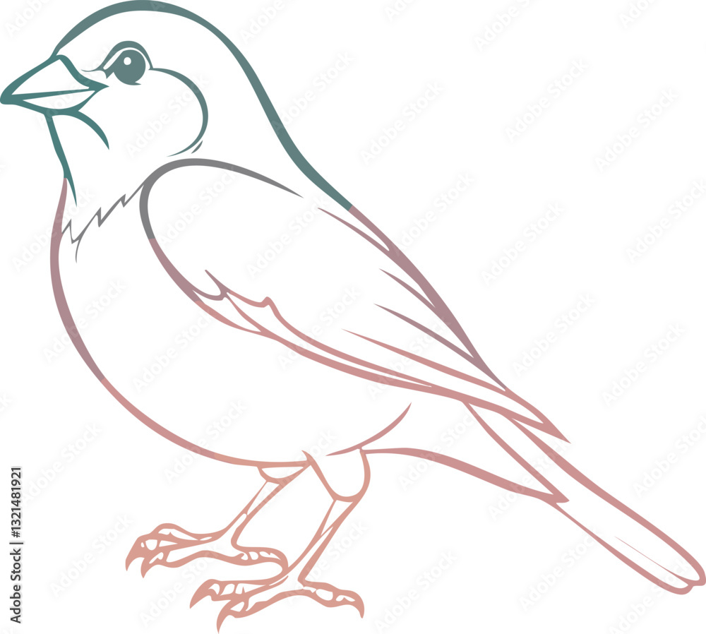 Obraz premium Sparrow Bird Design Illustration Clipart Eps