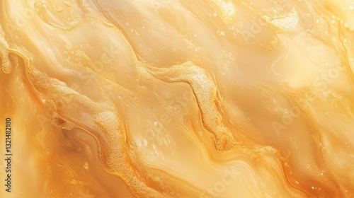 Wallpaper Mural Abstract golden marble texture with fluid patterns, evoking warmth and elegance for design projects Torontodigital.ca