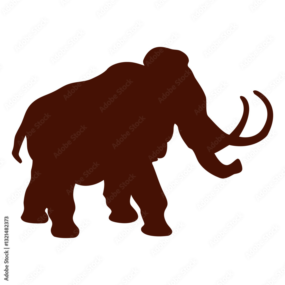 Fototapeta premium mammoth elephant silhouette.