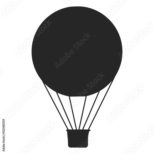 flat air balloon silhouette.