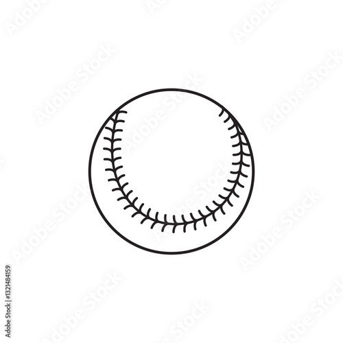 Baseball ball icon symbol. Vector illustration