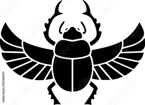 Winged Scarab Beetle - Egyptian Symbol of Transformation