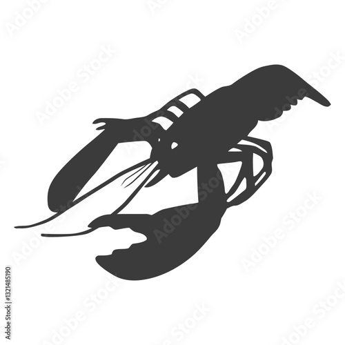 lobster tail antenna claw silhouette.