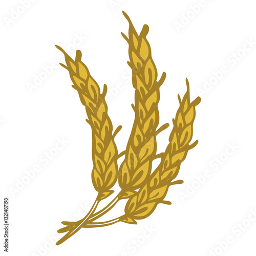 wheat doodle icon.