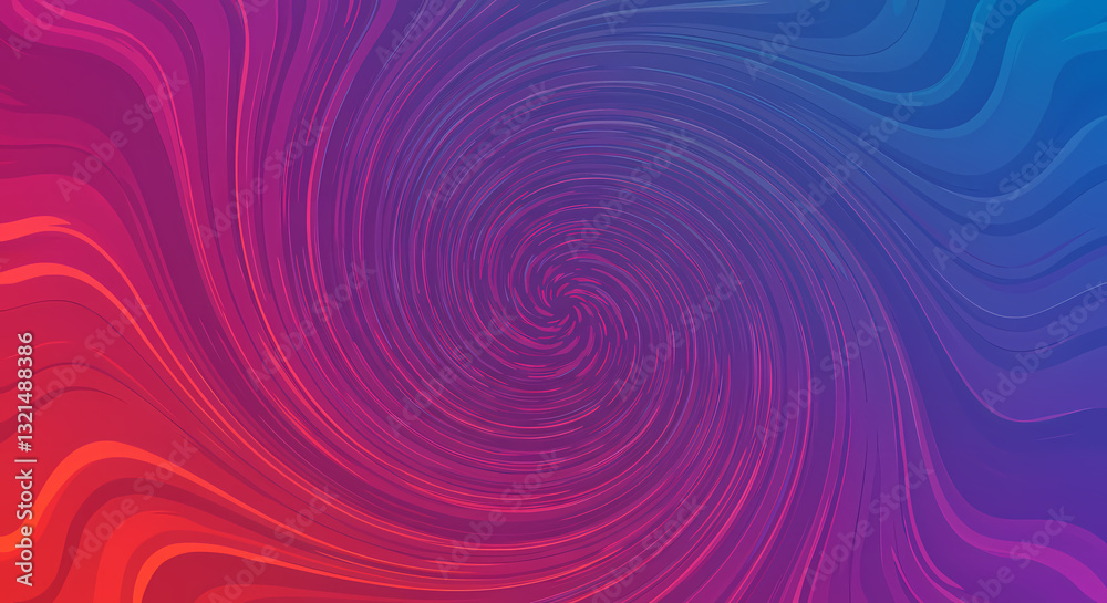 Fototapeta premium Vibrant Cosmic Vortex Pattern. Retro-Futuristic Wave Wallpaper. Fluid Groove Background. Vector Art Illustration