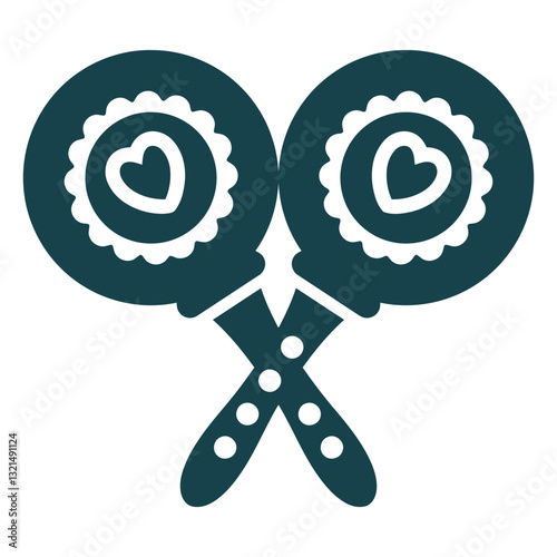  two cute maracas stroke.