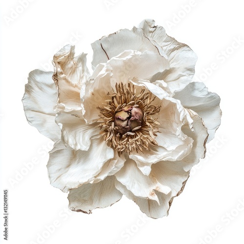 Delicate, light beige peony