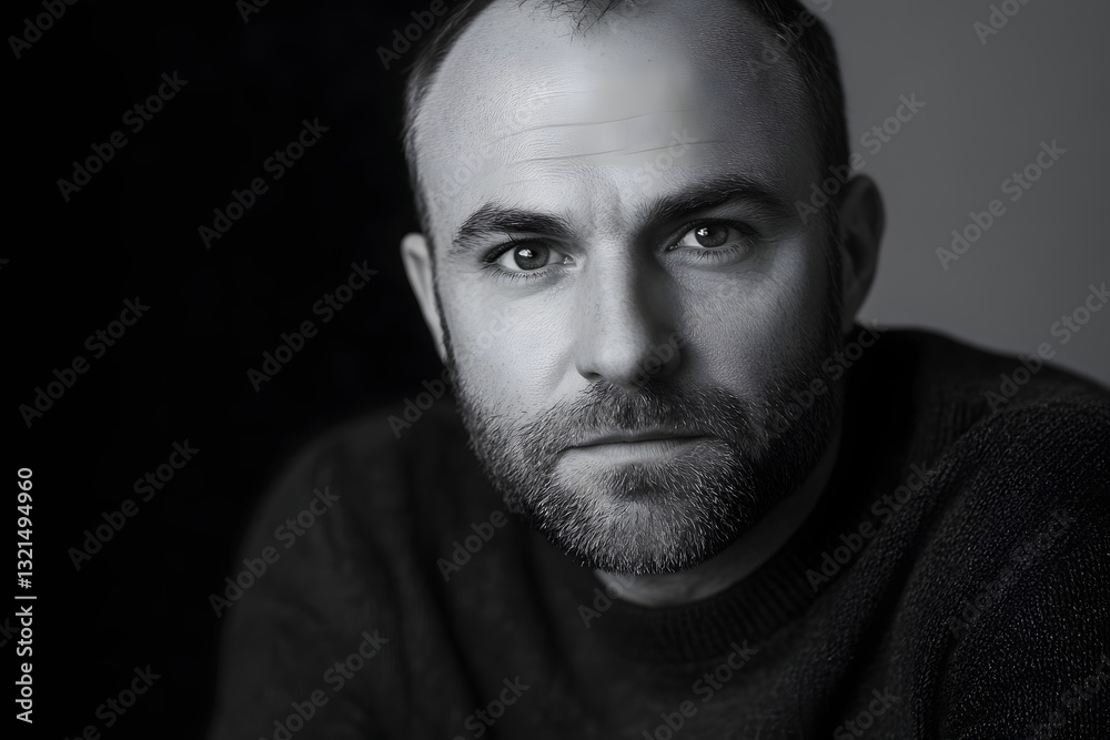 a black and white portrait of a man. a black and white portrait of a man.