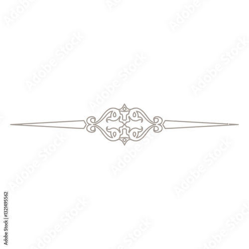 line floral decorative divider.