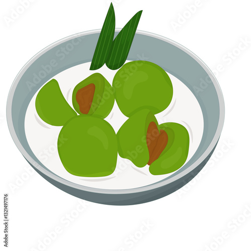 Kuih badak berendam vector illustration photo