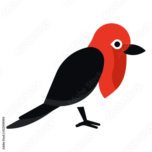 red headed woodpecker illustration.