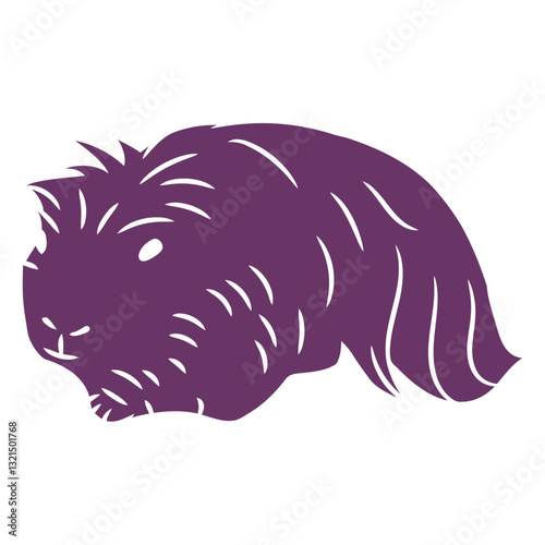 hairy guinea pig pet cut out.