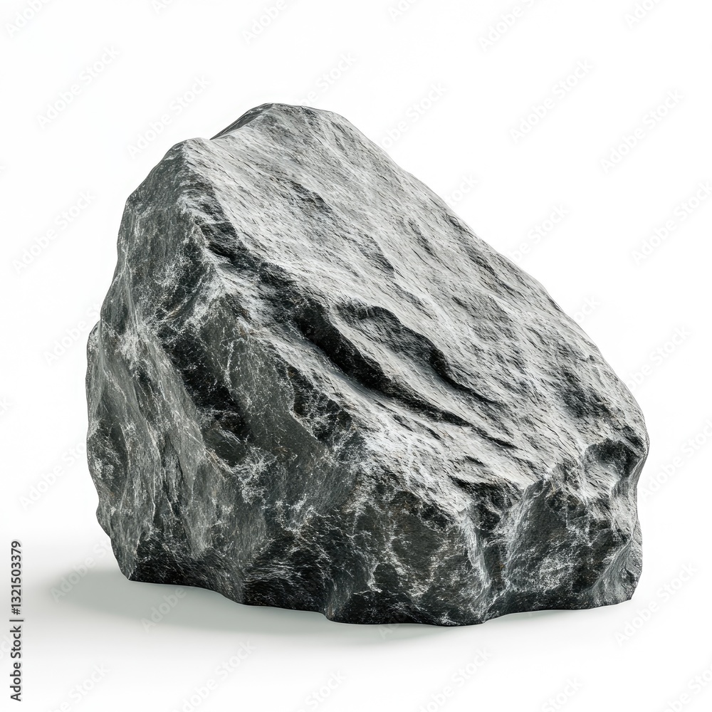 Obraz premium Rough, gray, natural rock specimen