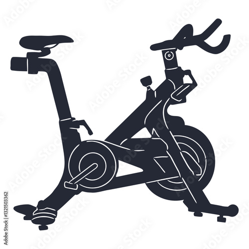 stationary bicycle cut out.