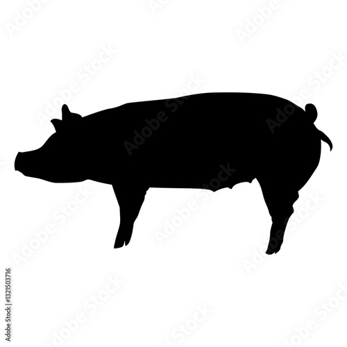  pig profile silhouette.