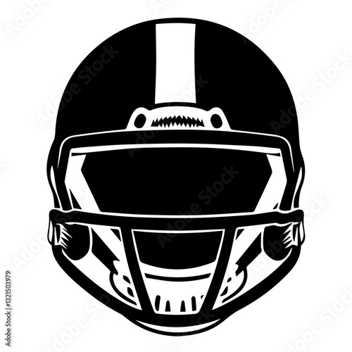 American Football Helmet Silhouettes: Perfect for Sports Graphics and Merchandise