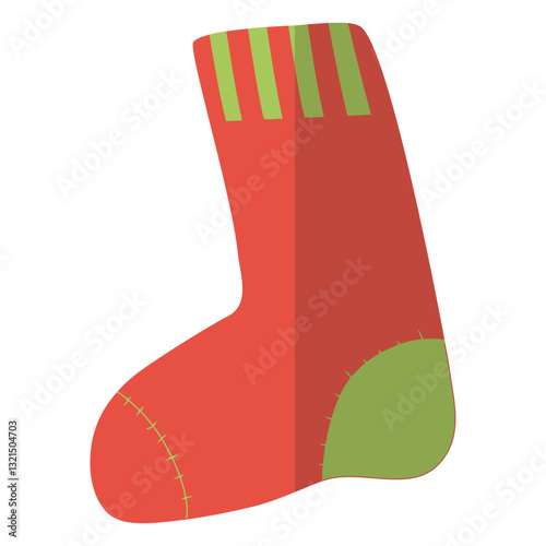 christmas stocking flat icon