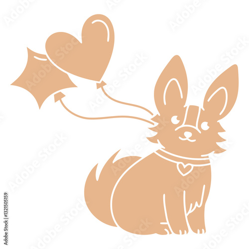birthday puppy cut out balloons.