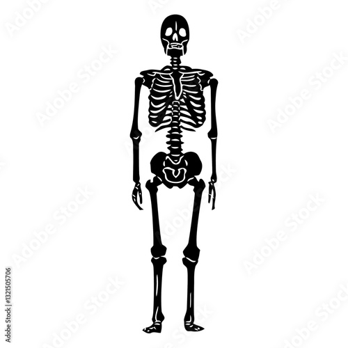 detaild human skeleton.