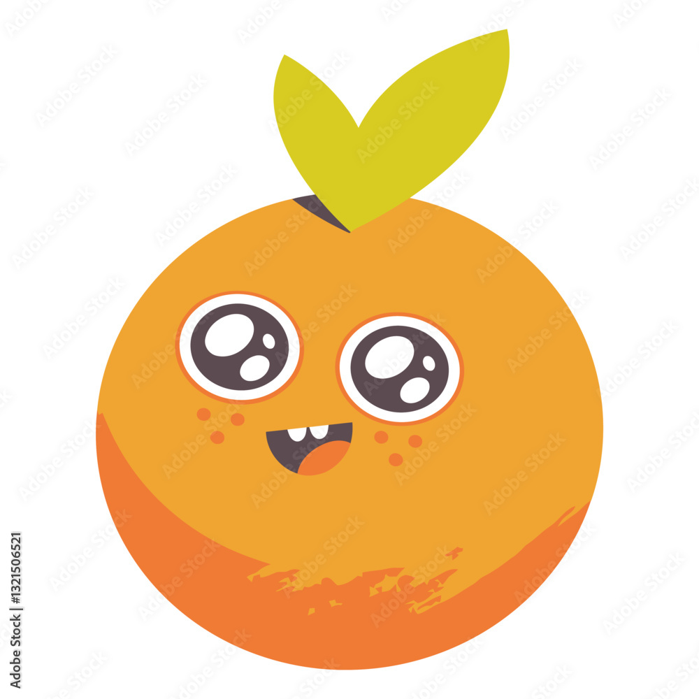 Obraz premium father s day cute orange kid character.