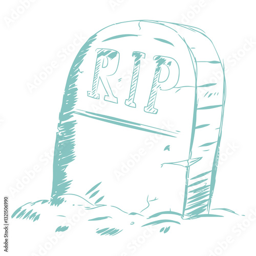  tombstone rip line illustration.