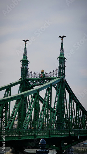 Canvas Print metal liberty bridge in budapest